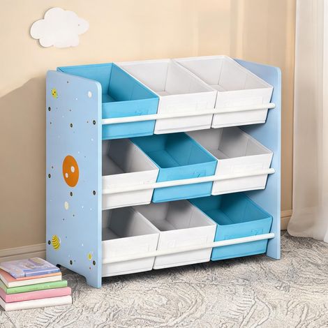 Meuble de rangement enfant 9 paniers amovibles 63 x 30 x 60 cm (1/5)