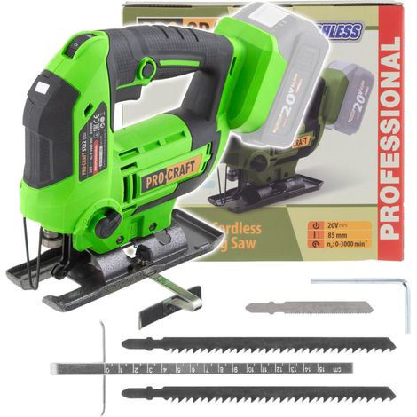 Seghetto alternativo a batteria Procraft ST22 20 V 80 mm Brushless Solo - senza batteria, senza caricabatteria