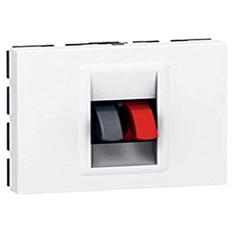 Prise haut parleur MOSAIC à 2 modules avec bronier 4mm2 LEGRAND 078751 (1/7)