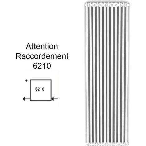 Radiateur eau chaude VUELTA Vertical 1461W raccordement 6210 - ACOVA M2C3-08-200 (1/3)