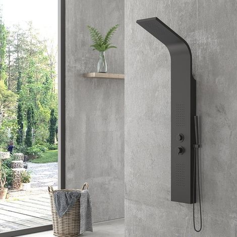 Pannello doccia idromassaggio colore nero opaco  Kaman-N7700 kamalu