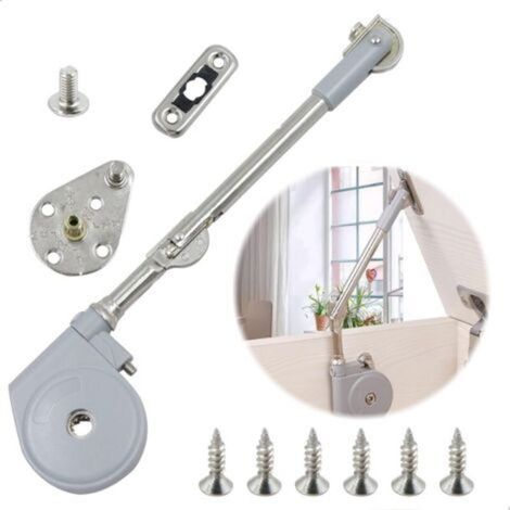 Gas Spring Hinges, Zinc Alloy Damper Hinge for Kitchen Cabinets, Wardrobes, Dressing Tables, Tatami Cabinets, Kitchen Furniture, Flap Support Lifting (1/5)