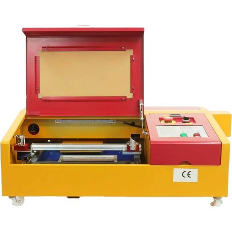 Máquina de grabado y corte láser de alta precisión y fácil de usar, color amarillo. (1/2)