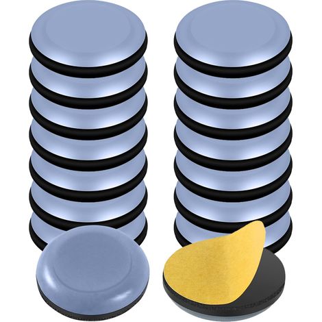 16 Pièces Patins pour Chaises en Téflon,Auto-adhésives Coulisses de Meubles Adaptés Aux Sols,Universels pour Un Ensemble de Table à Manger (1/5)