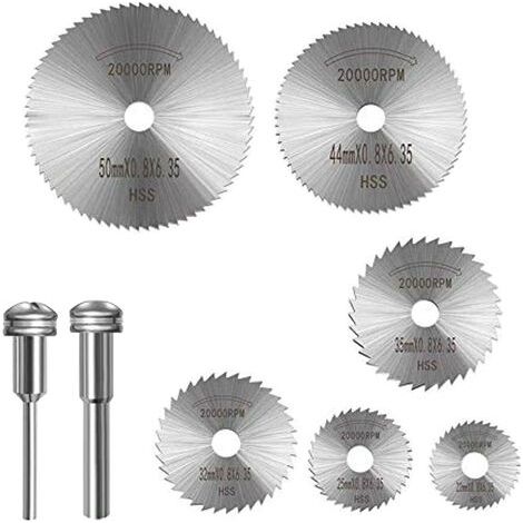 VURAHOME - Kreissägeblatt-Set, 6-teiliges Kreissägeblatt-Set mit 2 1/8" Verlängerungsfutter, Rotationsbohrerblättern, Stahlsägescheiben-Trennscheiben (1/5)