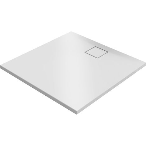 Bacs à douche Hüppe EasyFlat fonte minérale, 900x52x900 mm, blanc mat (1/2)