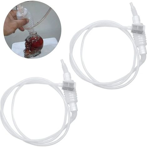 2-teiliges Set 2M Siphonröhre Kunststoff Wein Heberfiltersatz Siphon Rohr Schlauch Filter für Wein Bier Starterset Weinherstellung