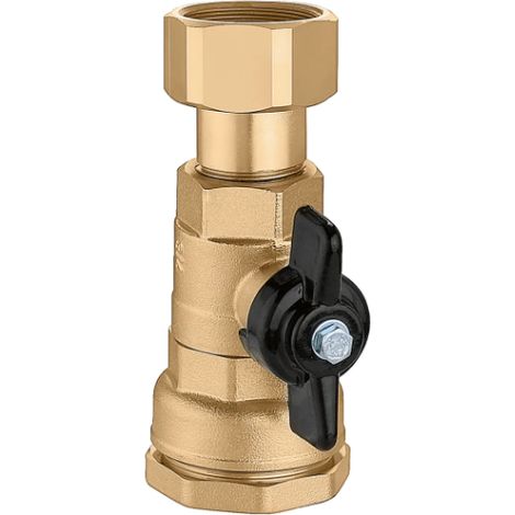 Valvola a sfera completa di raccordo per tubo polietilene. Attacco tubazione Ø25 Caleffi 871025  Ottone