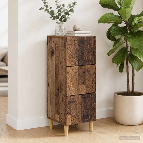 Mobile con Cassetti Legno antico 33 x 34,5 x 90 cm vidaXL (1/5)