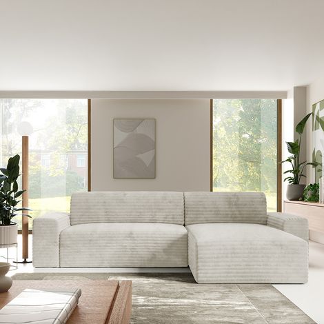 3-Sitzer-Wende-Ecksofa mit Truhe Fabio Weiß