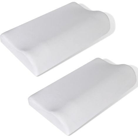 Dos almohadas cervicales vidaXL