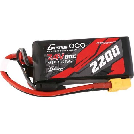 Akkumulator GensAce G-Tech LiPo 2200mAh 7.4V 60C 2S1P XT60