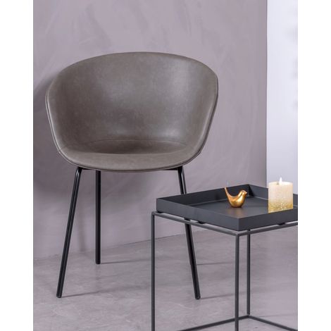 Nest Dream - Vintage-Stuhl mit Armlehnen - Denver - Dunkelgrau