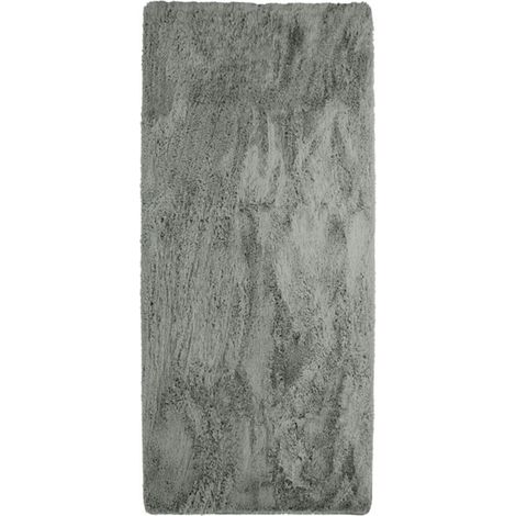 NEO YOGA - Tapis lavable à base fine et souple extra doux gris clair 80x180