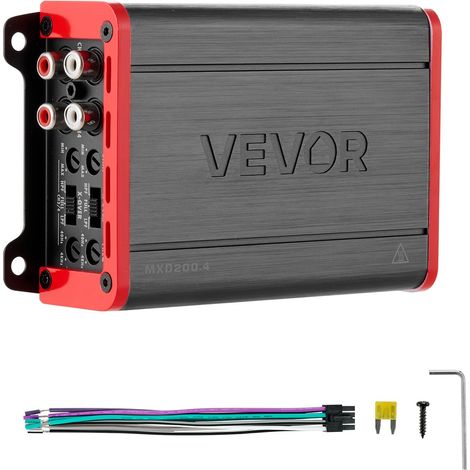 Amplificateur Audio Voiture, Ampli de Puissance à 4 Canaux Pontables pour Subwoofer, Classe D à Gamme Complète Max. 4x120 W sous 4 ohms/4x200 W sous 2 ohms, Amplificateur Stéréo pour SUV, MPV (1/5)