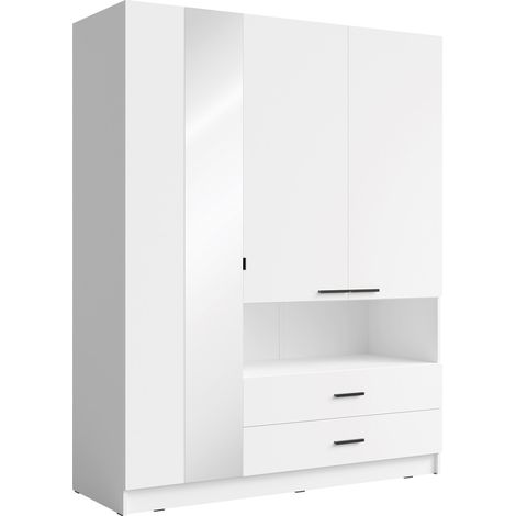 Schrank mit 3 Türen MEIJE – 158,3 x 200 x 54,6 cm – Farbe Weiß