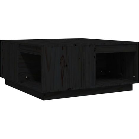 Maison Exclusive - Mesa de centro de madera maciza de pino negro (1/5)