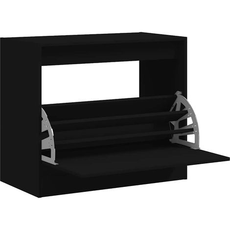 Maison Exclusive - Scarpiera Nera 80x42x69 cm in Legno Multistrato