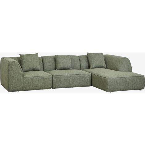 Sofá modular chaise longue derecho de 3 piezas tapizado Cardea SKLUM (1/5)