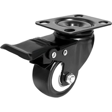 Lntyq Roulette pivotante avec frein 100 mm, 2 roulettes pour meubles, roulettes industrielles, transport, supporte max 400 kg