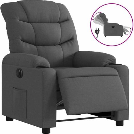 Maison Exclusive - Relaxsessel Elektrisch Dunkelgrau Stoff
