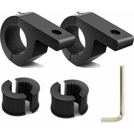 2pcs 19-30mm Support Barres de Toit Support de Lumiere LED Pinces A Barres de Roulement Collier de Serrage,pour Barre de Cage de Roulage pour Hors Route,SUV (1/5)