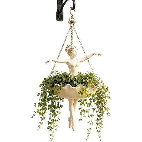 Resin Houseplants Container, Creative Hanging Hammock Planter, Decorative Indoor Flower Pot, Whimsical Holder Ornament, Unique Gardening Gift for Living Room Balcony Cafe Housewarming (1/5)