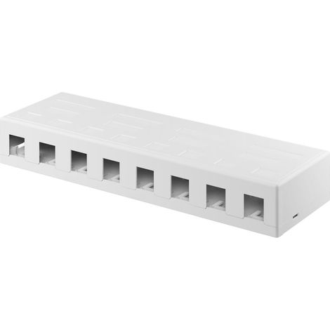 Goobay 79426 Keystone – Toma de Corriente 8 Puerto Negro, Blanco
