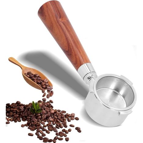 Portefiltre Sans Fond pour Machine à Café DeLonghi - Filtre 51 mm en Acier Inoxydable (1/4)