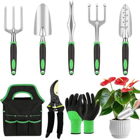 8 teiliges tragbares Pflanzzubehör Hand Gartenwerkzeuge für