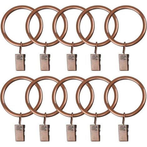 10 PCS. 2 inch diameter metal Trap Ring with clip, Red bronze Decorative Trap, rustproof (ring ID 50mm) (1/4)
