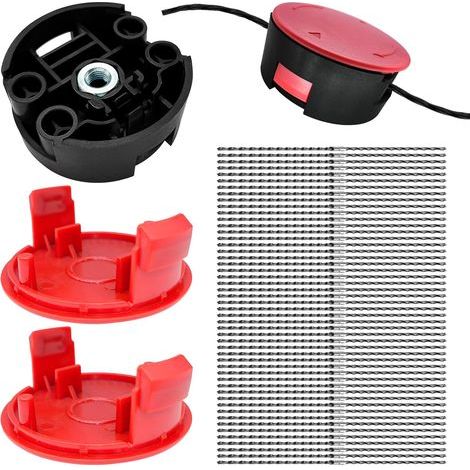 JOJOCY F016800431 Fil de rechange pour débroussailleuse Bosch AFS 23 à 37, avec couvercle de bobine F016F04841 et tête de coupe F016F04839, 37 cm × 3,5 mm (50 lignes + 2 couvercles + 1 tête) (1/5)