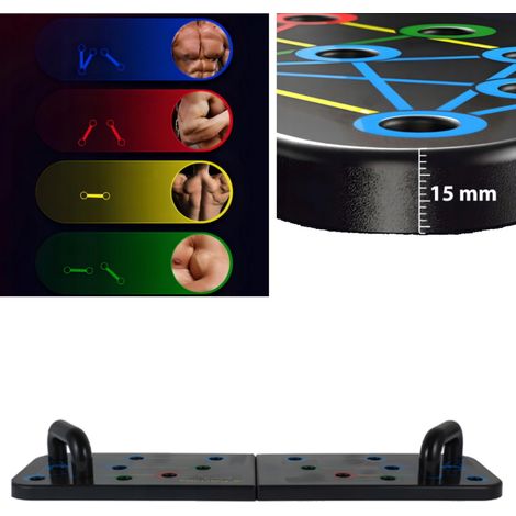 PUSH UP BOARD TAVOLA PIEGHEVOLE PER FLESSIONI ADDOMINALI MULTIFUNZIONE 13 IN 1 FFitness (1/2)