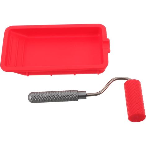 de peinture avec plateau en silicone réutilisable et rouleau