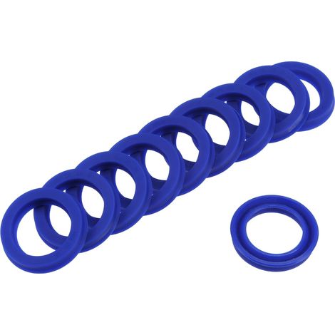 10 joints radiaux UHS, joints d'huile en PU pour l'industrie pour vérins hydrauliques (Bleu, 20 mm DI x 28 mm DE x 5 mm de largeur) (1/5)