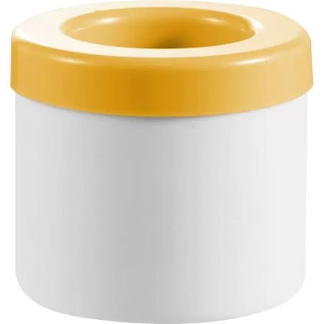Grand moule à glaçons en silicone avec couvercle, seau à glace rond jaune pour cocktails et boissons glacées (1/5)