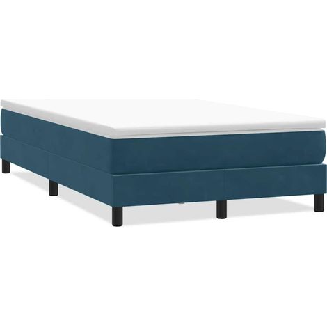 Maison Exclusive - Giroletto a Molle senza Materasso Blu Scuro 120x210 cm Velluto (1/5)