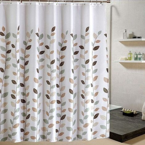 Duschvorhang Schimmelresistenter Duschvorhang Antibakteriell Waschbar Mit 12 Ringen 180 x 200 cm (1/5)