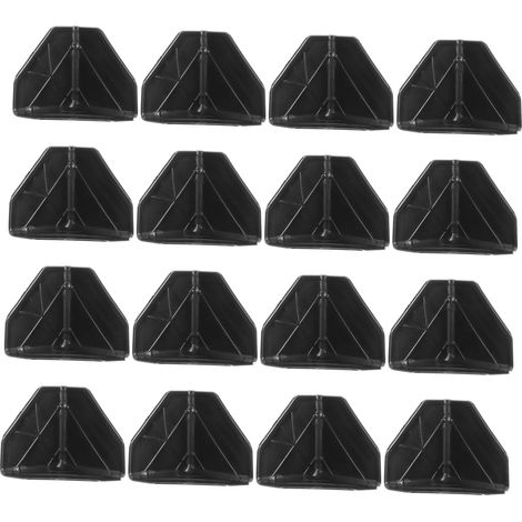 100 protège-coins de transport, plastique, noir, pour meubles (1/5)