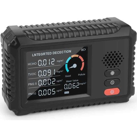TVOC HCHO CO2 PM2.5 Luftqualitätsmonitor Luftqualitätsmessgerät Intelligentes digitales LCD-Luftqualitätsmessgerät (1/5)