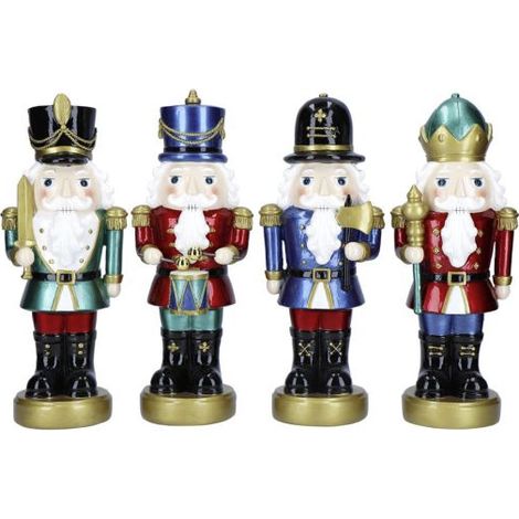Set mit 4 Nussknackerfiguren, 27 cm / Merry Moments