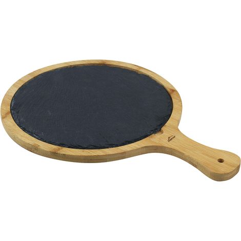 Ardoise et Panneau de Bambou, rond, 38'5x28x1'5 cm (1/2)