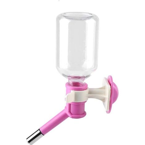 Bouteille d'eau suspendue pour chien, distributeur d'eau pour cage métallique, distributeur anti-goutte (250 ml) (1/5)