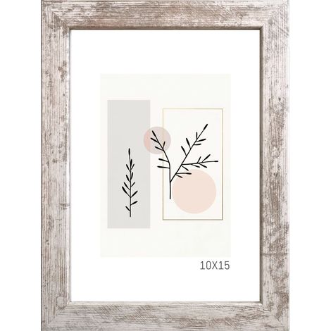 Cadre photo basique en MDF 15x21 cm pin blanchi 1 pc. (1/4)