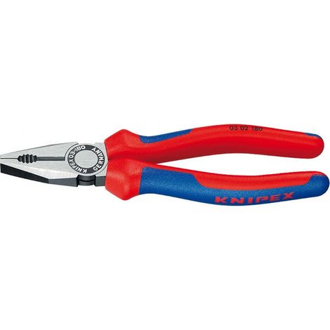 Alicates universales Knipex 03 02 180 7" acero forjado corte de cables hasta Ø12 mm