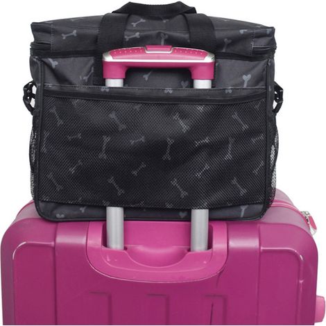 Sac de voyage multifonctionnel pour animaux de compagnie, grande capacité, portable, avec kit de rangement pour chat et chien. (1/5)