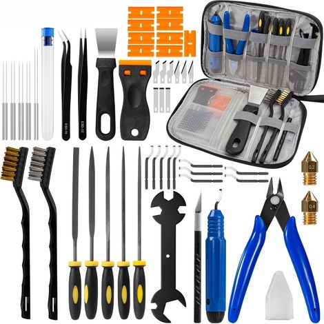 Ensemble d'organisation imprimé en 3D de 57 pièces, têtes d'outils en métal avec pinces et limes, outils de meulage et de polissage (1/5)