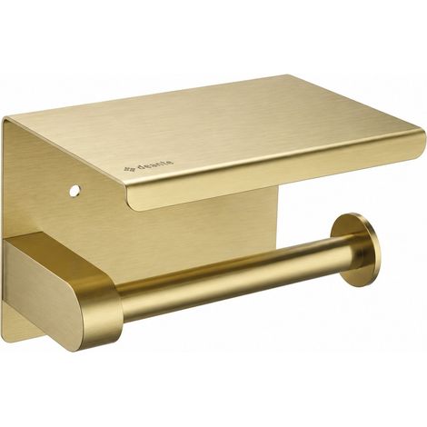 Deante Rundes Wandregal für Toilettenpapier mit gebürstetem Gold (1/5)