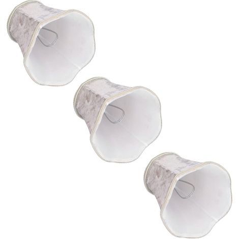 Clip-on Lampshade for Chandelier, Soft Fabric, Set of 3, Ring for (1/5)