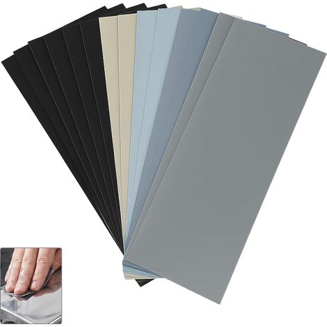 14PCS Papier De VerreLot 1000 2000 3000 4000 5000, Papier Abrasif Carrosserie, Papier De Verre Fin Pour Ponçage Sec Ou Humide Bois, Métal, Plastique Et Polissage Automobile (1/5)